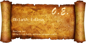 Oblath Edina névjegykártya